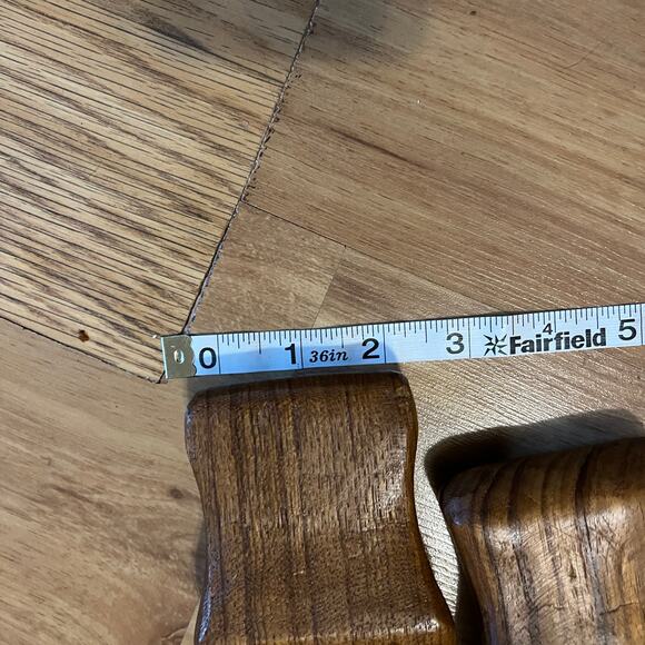 Vintage monkey pod wood salad bowl set-10 serving bowls natural wood kitchen MCM - Picture 8 of 11